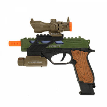 Toi-Toys leger pistool met licht en geluid 21 cm