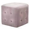 The Living Store Poef - Comfort - Woondecoratie - 30 x 30 x 30 cm - Roze