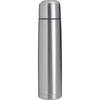 RVS thermosfles/isoleerkan 1 liter zilver - Thermosflessen