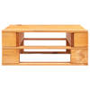 The Living Store Pallet Tuinpoef - Houten Hocker - 60 x 60 x 25 cm - Grenenhout