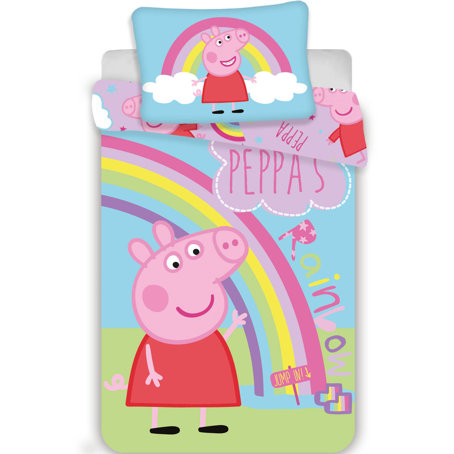 Peppa Pig Baby dekbedovertrek 100 x 135 cm Multi