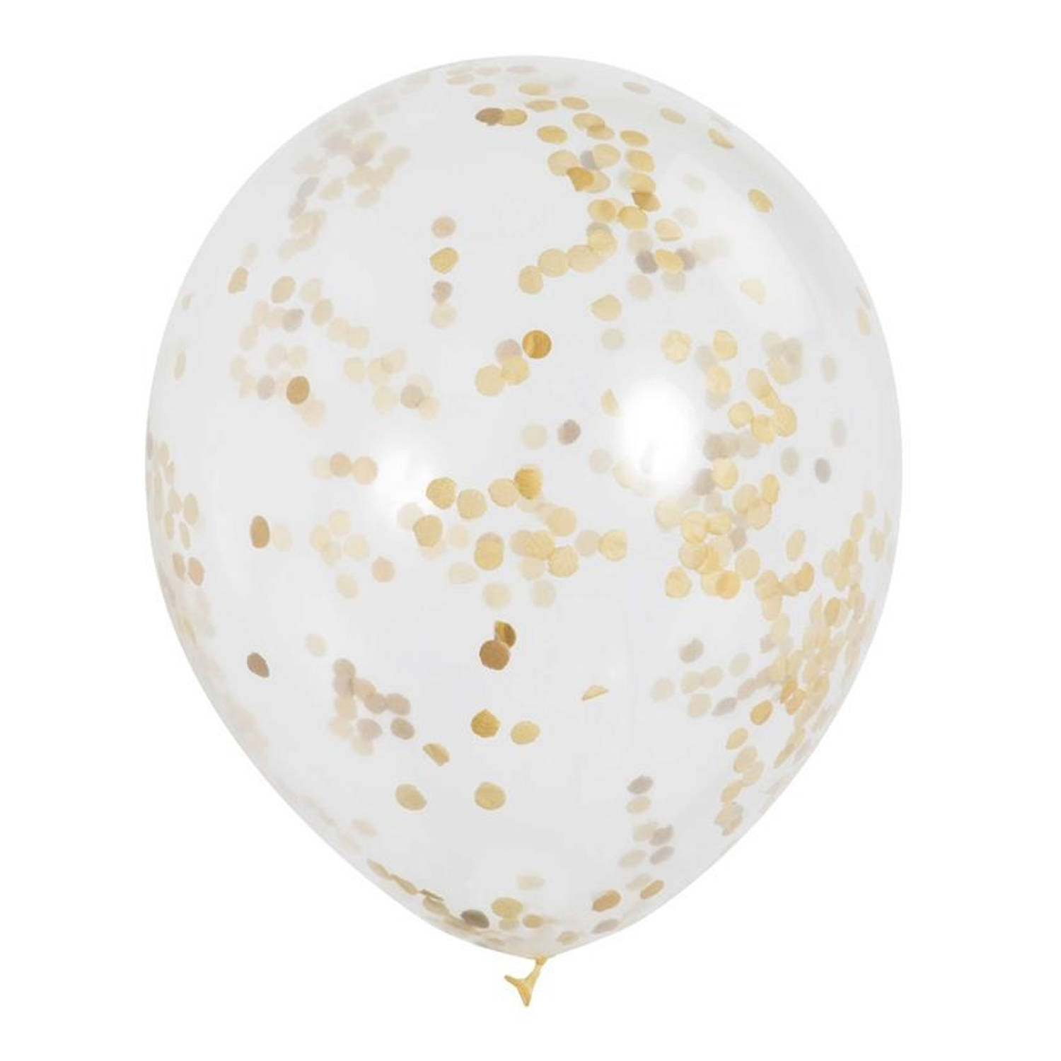 Haza Original confetti ballonnen goud 6 stuks 30 cm