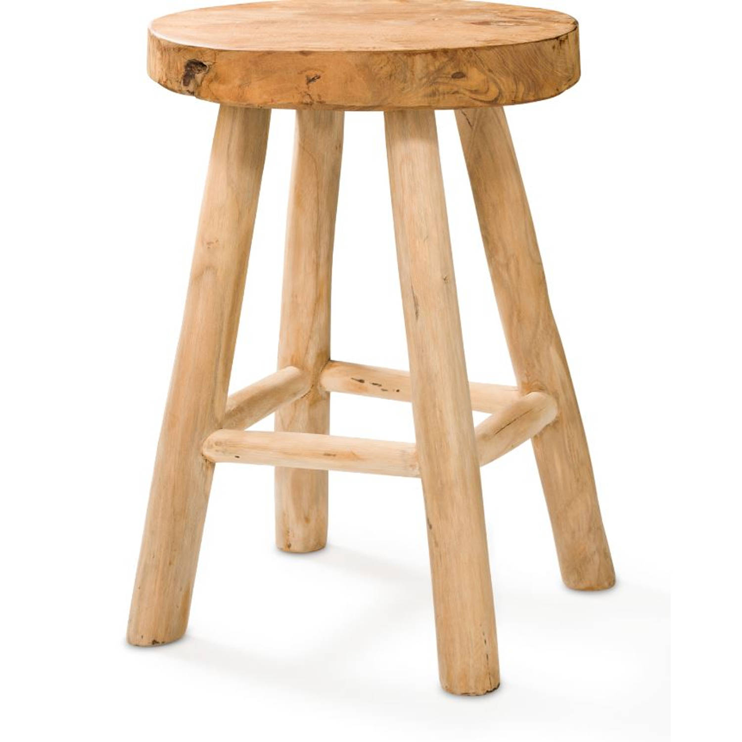 tafel Leonardoda Beroep Blokker kruk Teak hout - 30x30x42 cm | Blokker