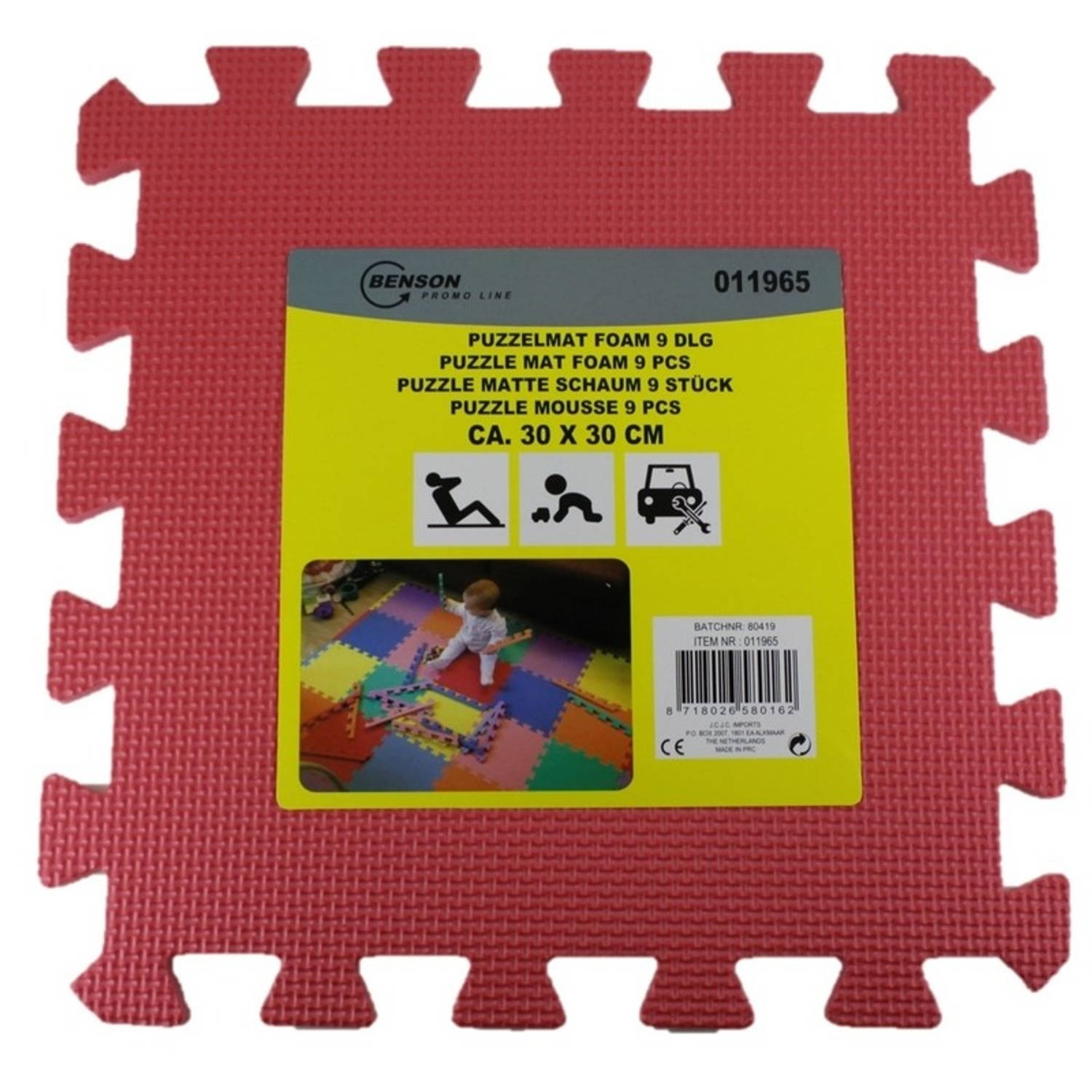 verkiezing schuld shit Puzzel speelmat foam tegels 30 x 30 cm roze 9 stuks - Speelkleden | Blokker