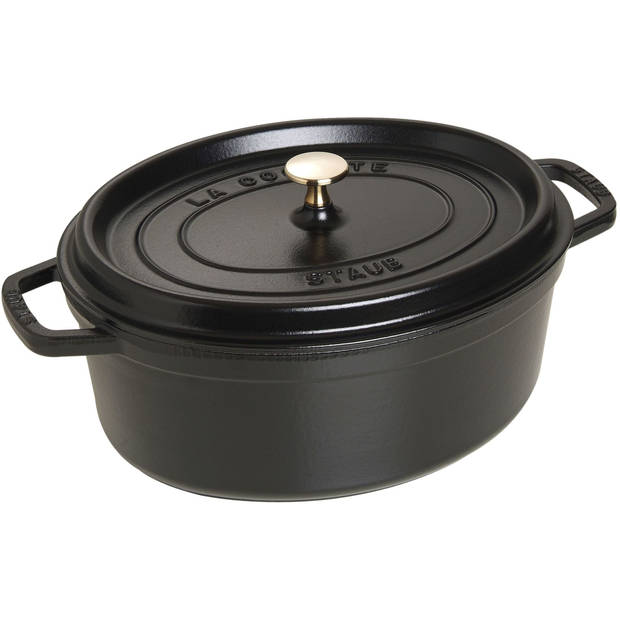 Staub Braadpan Ovaal Cocotte Zwart - ø 31 cm / 5.5 liter