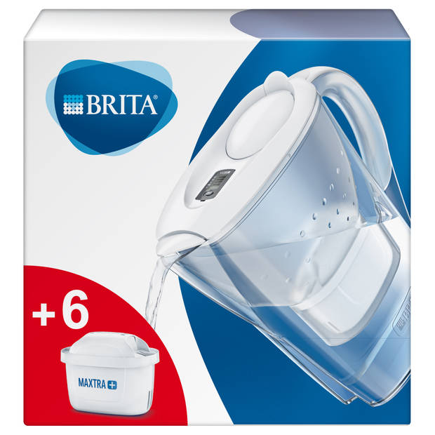 BRITA - Waterfilterkan Marella Cool - 2,4L - Wit - incl. 6 MAXTRA+ filterpatronen - Voordeelverpakking