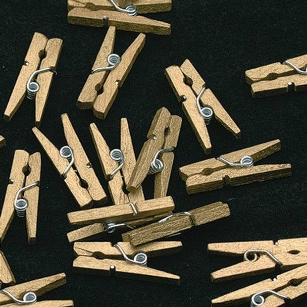 60 kleine gouden knijpertjes - Kerstknijpers