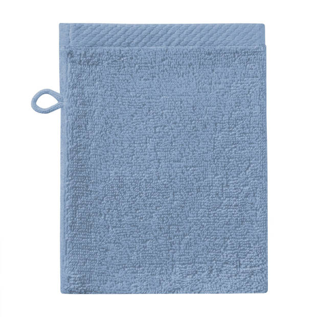 Seahorse Pure Washand 16x21cm - denim - Set van 3