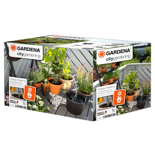 Gardena vakantiebewatering PVC 23,3 cm PVC oranje/grijs 8-delig