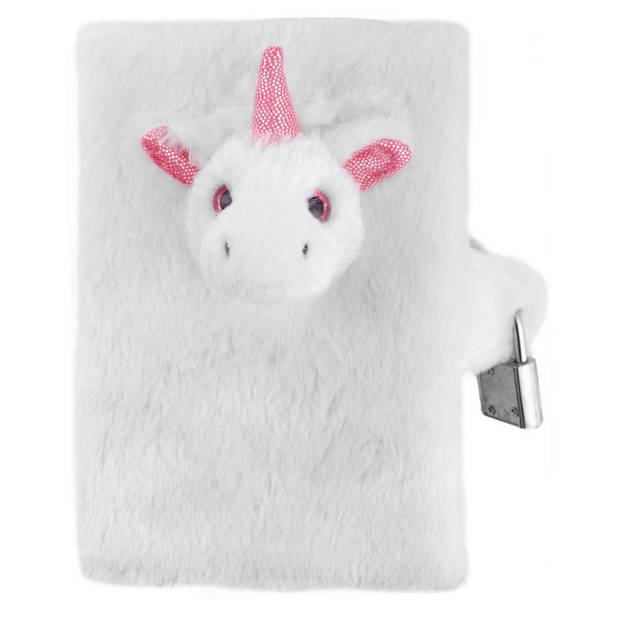 Dieren dagboek eenhoorn roze/wit voor meisjes 10 x 14 cm - Dagboeken