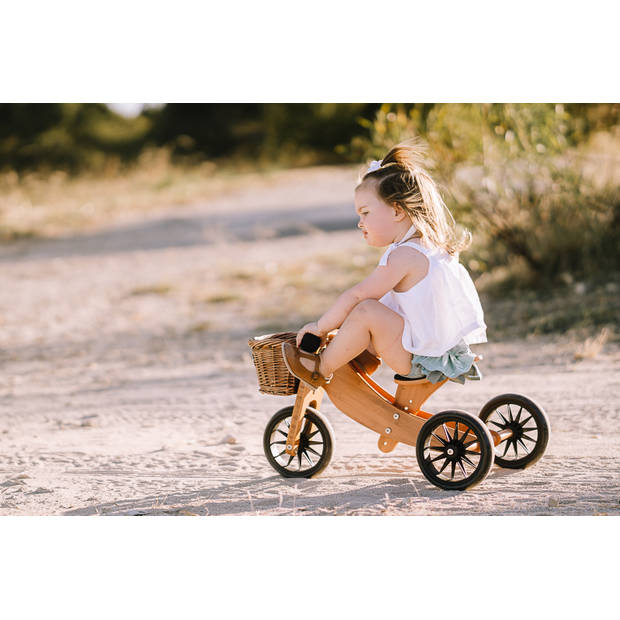 Kinderfeets 2-in-1 houten loopfiets & driewieler vanaf 1 jaar Tiny Tot - Bamboe