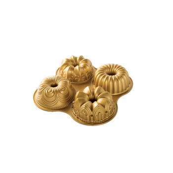 Nordic Ware - Tulband Bakvorm "Bundt Quartet Pan" - Nordic Ware Premier Gold