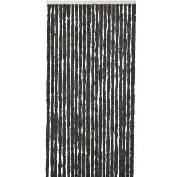 Vliegengordijn/deurgordijn kattenstaart zwart 90 x 220 cm - Vliegengordijnen