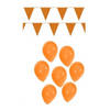 EK voetbal oranje feest versiering met oranje vlaggenlijnen en ballonnen - Feestpakketten
