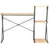 The Living Store Modern Bureau - Met Schappen - 116 x 50 x 93 cm - Zwart/Eiken - The Living Store