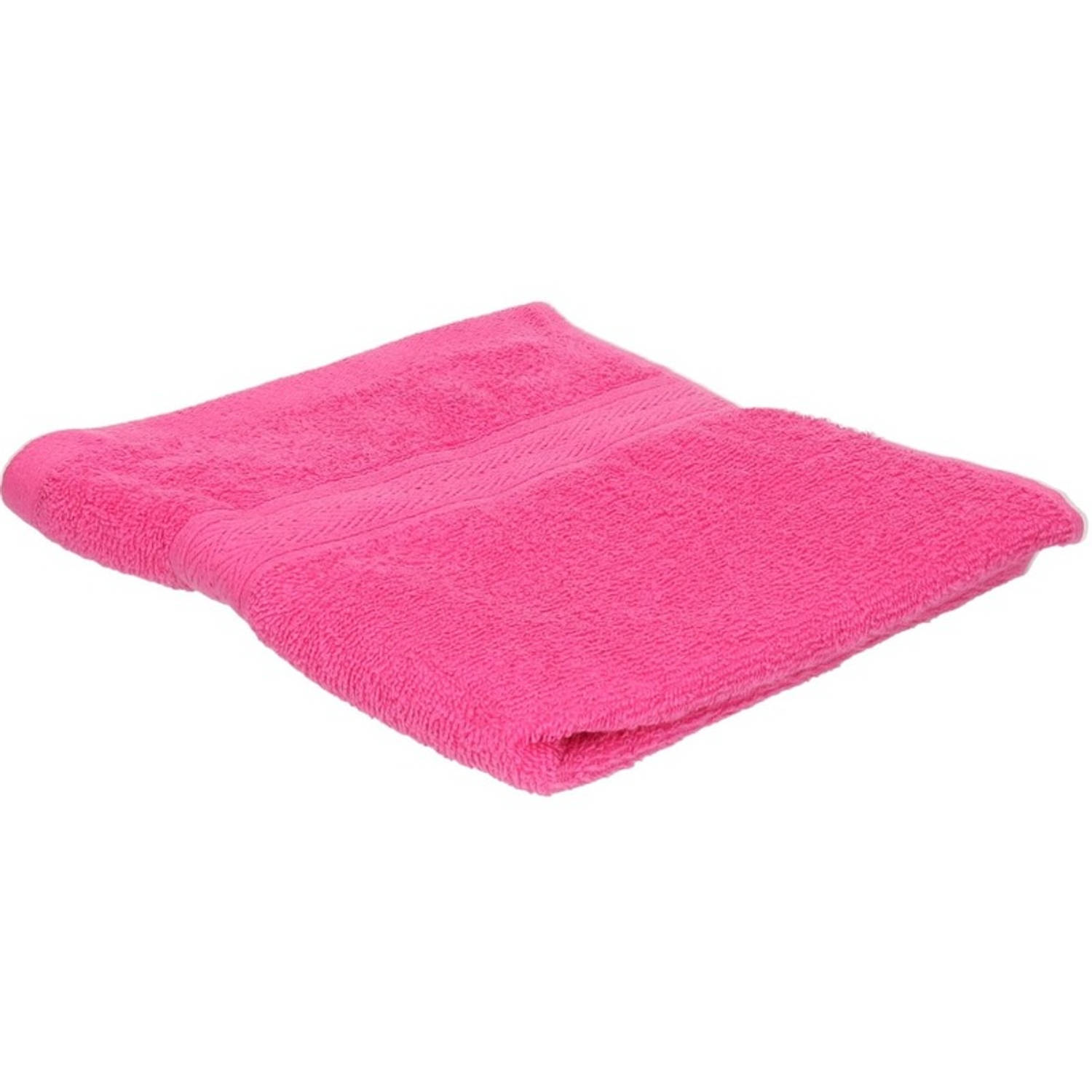 lid water Feat Voordelige handdoek fuchsia roze 50 x 100 cm 420 grams - Badhanddoek |  Blokker