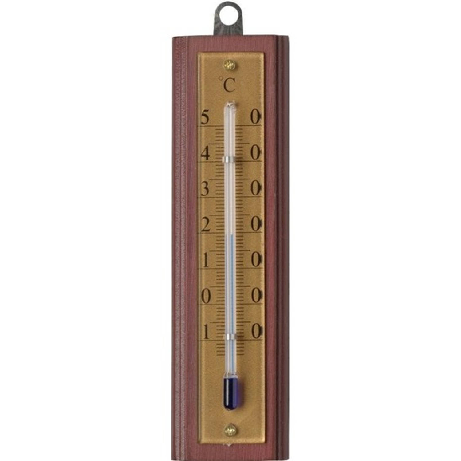Afzonderlijk Somatische cel Proportioneel Binnen/buiten thermometer hout 4 x 13 cm - Buitenthermometers | Blokker