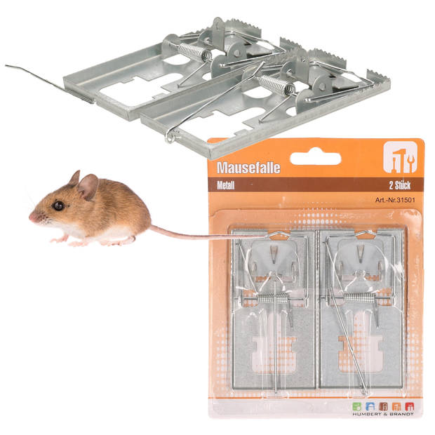 12x Anti muizen vallen/klemmen 10 cm - Ongediertevallen - Ongediertebestrijding