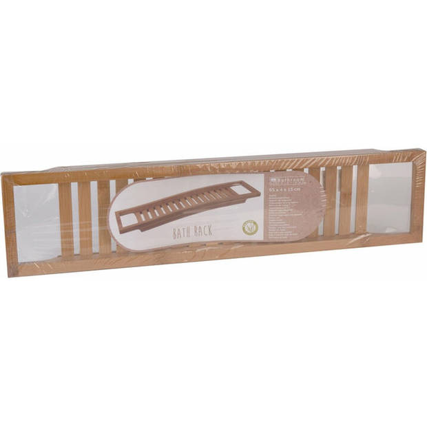 Excellent Houseware Badplank - bamboe - 64 x 15 cm - badrek - Badplanken