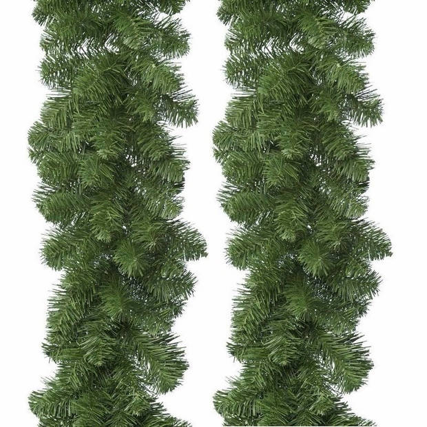 2x Groene dennenslinger Imperial Pine 270 cm - Guirlandes