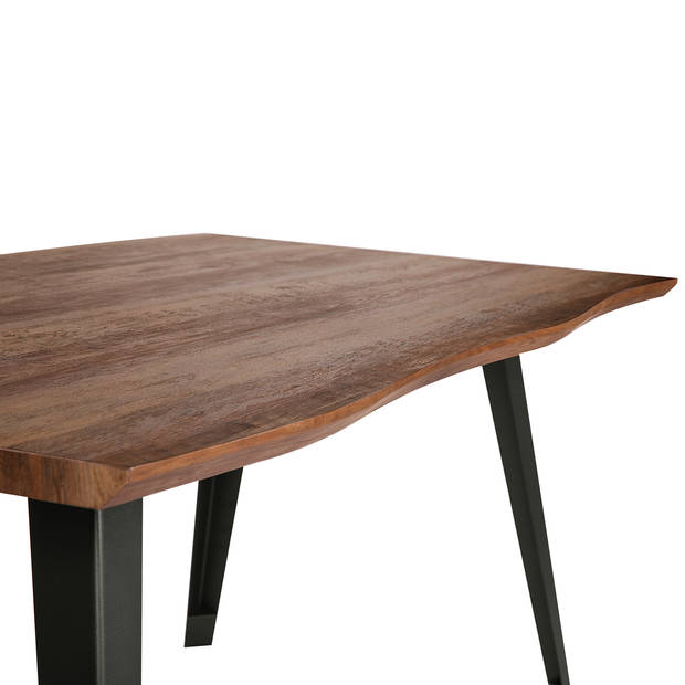 Beliani WITNEY - Eettafel-Donkere houtkleur-MDF