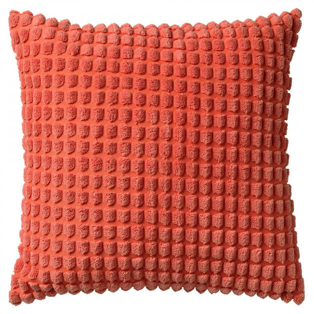 Dutch Decor - ROME - Kussenhoes 45x45 cm - 100% polyester - effen kleur - Coral - koraalroze