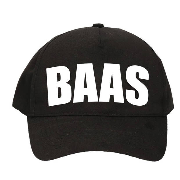 Verkleed Baas pet / cap zwart voor jongens en meisjes - Verkleedhoofddeksels