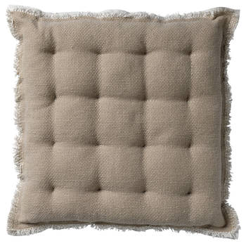 Dutch Decor - BURTO - Stoelkussen van gewassen katoen Pumice Stone 40x40 cm - beige