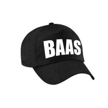 Verkleed Baas pet / cap zwart voor jongens en meisjes - Verkleedhoofddeksels
