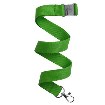 30x Groene lanyard/keycord met sleutelhanger 50 cm - Keycords