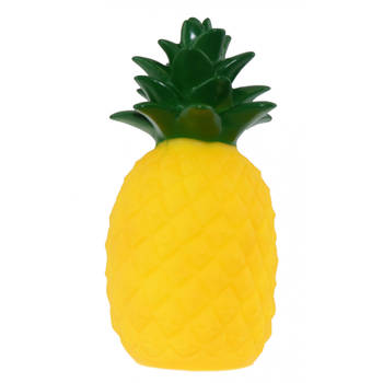 Luna nachtlampje ananas 18 cm geel