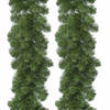 2x Groene dennenslinger Imperial Pine 270 cm - Guirlandes