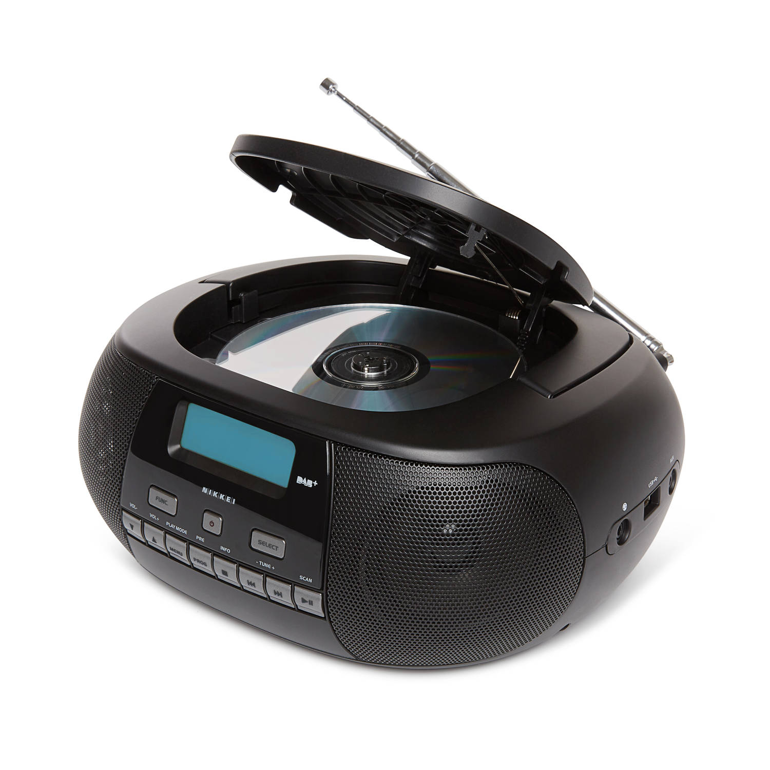 het is nutteloos Proportioneel Trouw NIKKEI – NPRD58BK – Portable DAB+ radio/CD-speler met USB-poort – Zwart |  Blokker