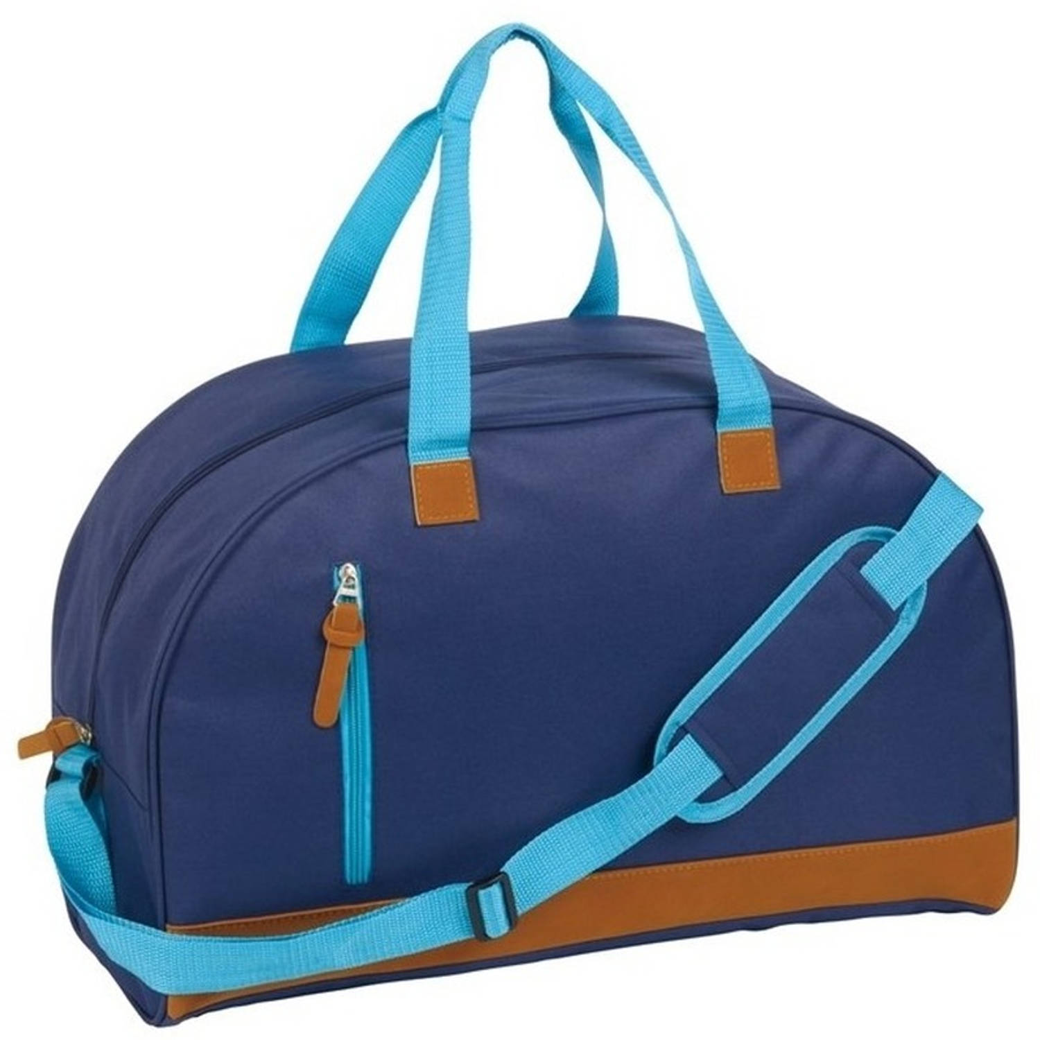 Sporttas-reistas donkerblauw met kunstleer 50 cm Weekendtassen Voetbaltassen 40 liter