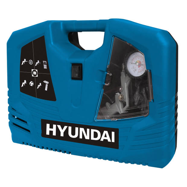 Hyundai compressor compact - 8 BAR - 1100W - 180 L/M - inclusief accessoires