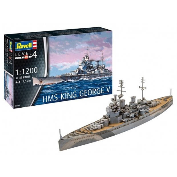 Revell modelbouwset HMS King George V 175 mm schaal 1:1200