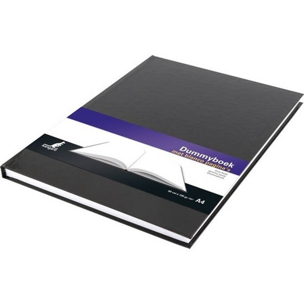3x Notitieboeken zwart met harde kaft en blanco papier A4 formaat - Schetsboeken
