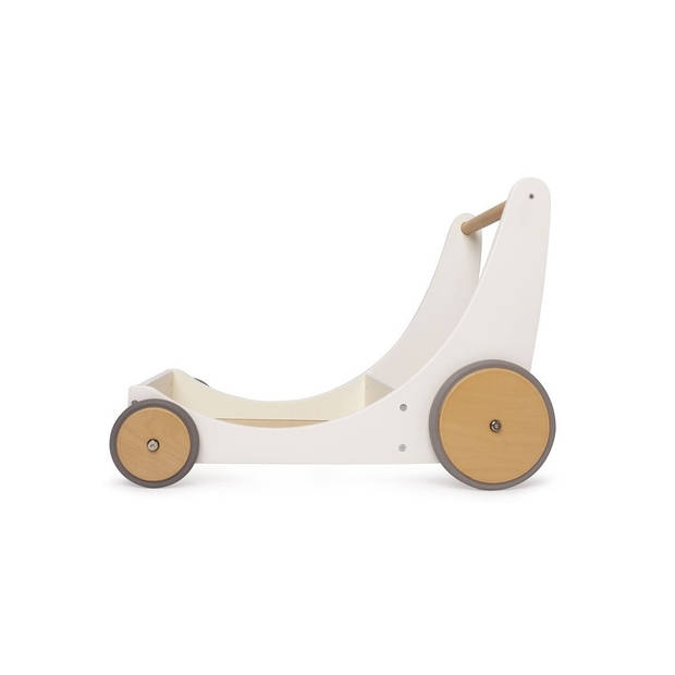 Kinderfeets 2-in-1 houten opbergkar & loopwagen - Wit