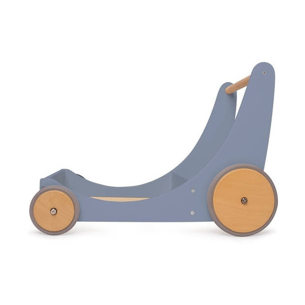 Kinderfeets 2-in-1 houten opbergkar & loopwagen - Slate Blue