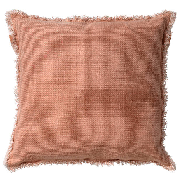 Dutch Decor - BURTO - Sierkussen 45x45 cm - gewassen katoen - Muted Clay - roze