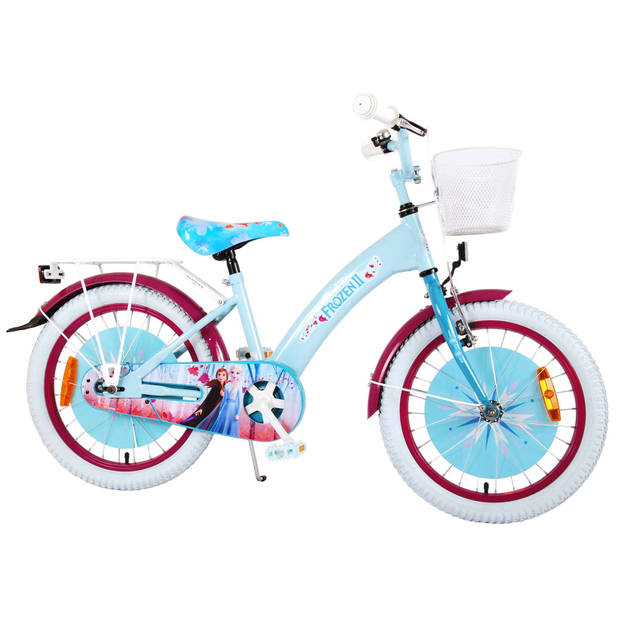 Disney Meisjesfiets Frozen 18 Inch 28 cm Meisjes Terugtraprem Blauw