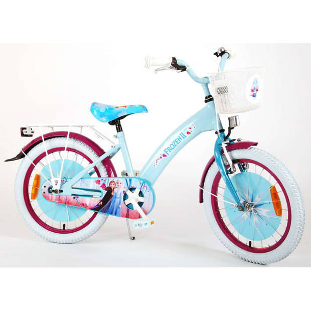 Disney Meisjesfiets Frozen 18 Inch 28 cm Meisjes Terugtraprem Blauw