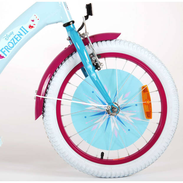 Disney Meisjesfiets Frozen 18 Inch 28 cm Meisjes Terugtraprem Blauw