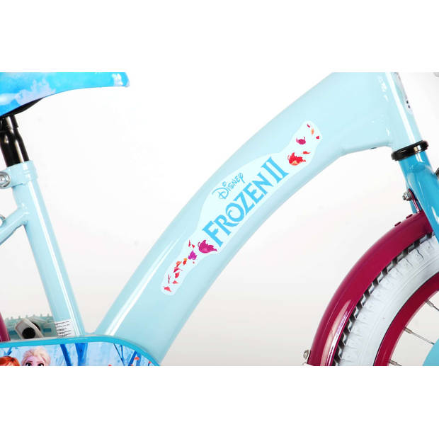 Disney Meisjesfiets Frozen 18 Inch 28 cm Meisjes Terugtraprem Blauw