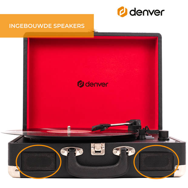 Denver Platenspeler - Ingebouwde Speakers - Incl. PC Software - Auto-stop - Retro - VPL120B