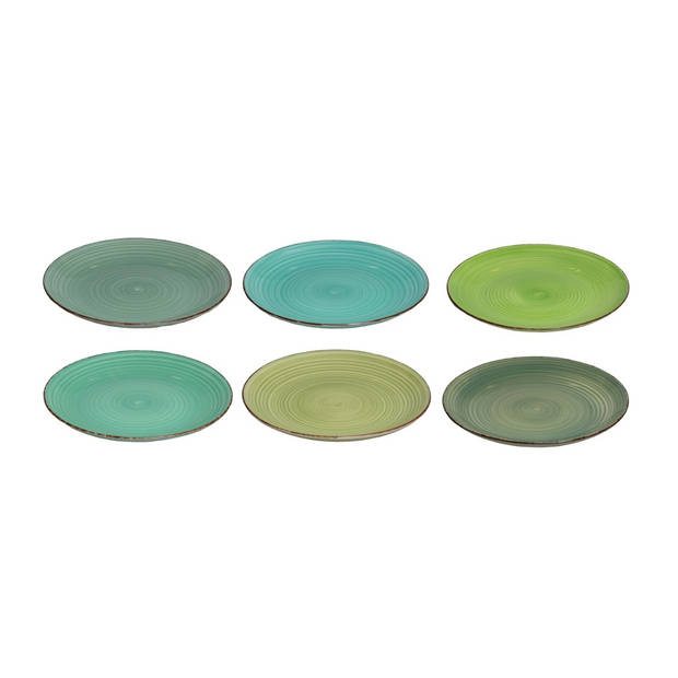 Studio Tavola Dinerborden Summer Green ø 26.5 cm - 6 stuks