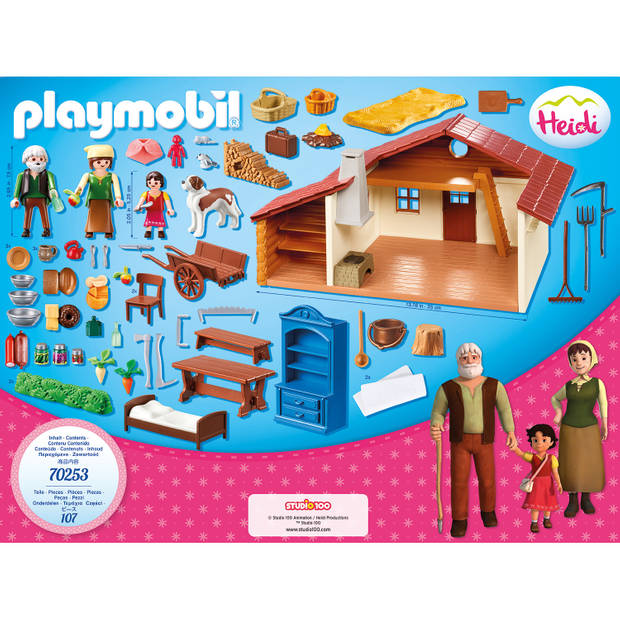 Playmobil Heidi Heidi met grootvader bij de alpenhut 70253