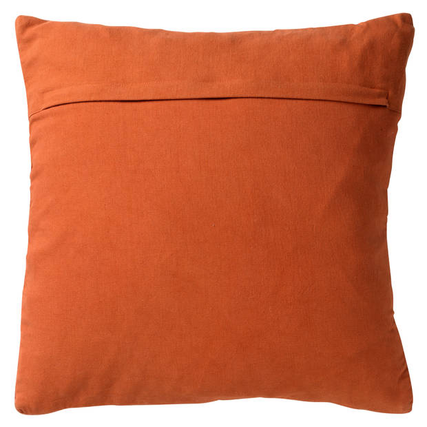 Dutch Decor - GIDI - Kussenhoes 45x45 cm - velvet - effen kleur - Potters Clay - oranje