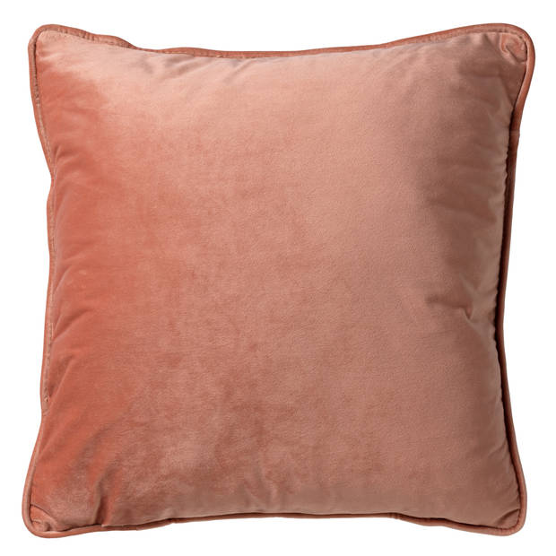 Dutch Decor - FINN - Kussenhoes 45x45 cm - velvet - effen kleur - Muted Clay - roze