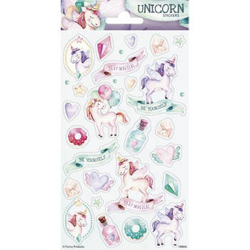 Funny Products stickervel Unicorn meisjes papier 23 stuks